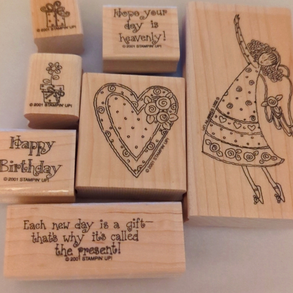 Stampin'Up Set of 7 Rubber Stamps